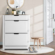 Artiss ANA 16-Pair White Shoe Rack Cabinet — Modern Contemporary Design — Allure Home Collections