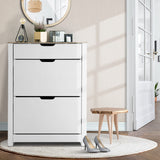 Artiss ANA 16-Pair White Shoe Rack Cabinet — Modern Contemporary Design — Allure Home Collections