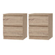Alstonville 2 Drawer Bedside Table, Oak 2pcs