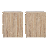 Alstonville 2 Drawer Bedside Table, Oak 2pcs