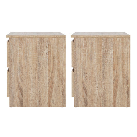 Alstonville 2 Drawer Bedside Table, Oak 2pcs