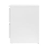 Artiss PEPE Compact Bedside Table with 2 Drawers — White and Oak — Allure Home Collections