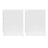 Alstonville 2 Drawer Bedside Table, White 2pcs