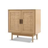 Artiss BRIONY Oak Rattan Buffet Sideboard — 2 Doors, Paper Veneer Finish — Allure Home Collections