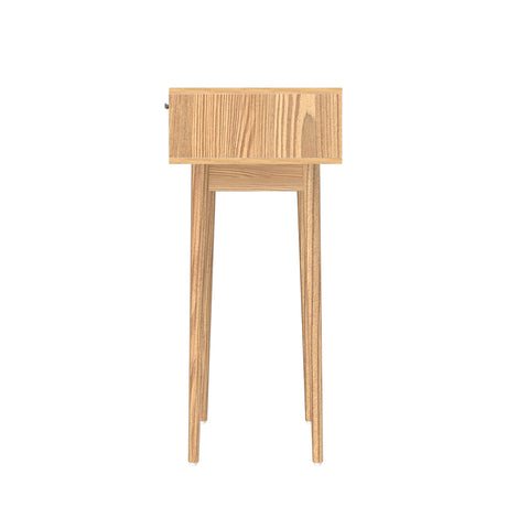 Artiss Console Table with 2 Rattan Drawers — Eucalyptus Legs, 15mm Particle Board — Allure Home Collections