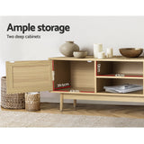 Artiss Cole 180cm Coastal Bohemian TV Cabinet with Real Rattan — Allure Home Collections