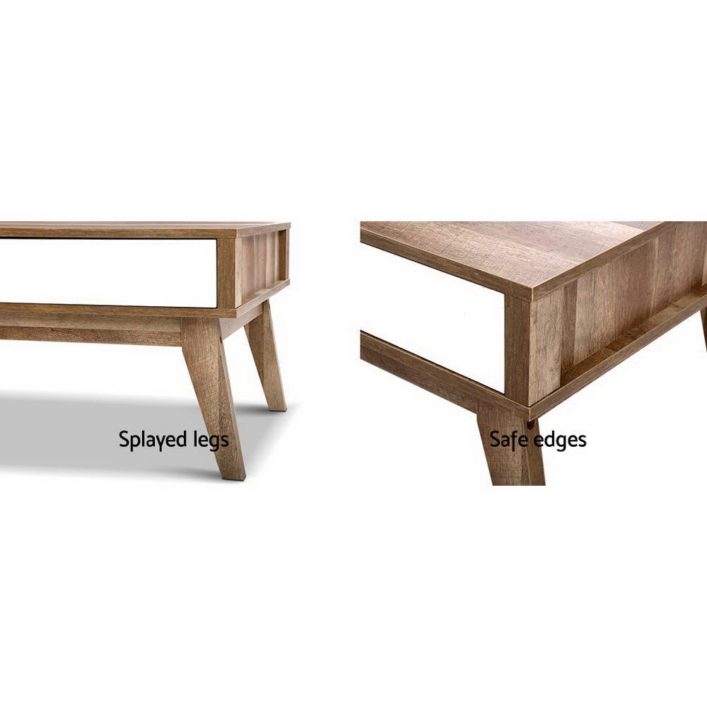 Artiss Sanna Scandinavian Coffee Table with Drawers