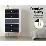 Artiss BONDS 5-Drawer Scandinavian Tallboy in White — Allure Home Collections