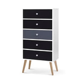 Artiss BONDS 5-Drawer Scandinavian Tallboy in White — Allure Home Collections