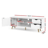 Artiss Larin 120cm White Scandinavian TV Cabinet — Allure Home Collections