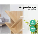 Artiss Tree Bookshelf - 7 Tier ECHO Oak