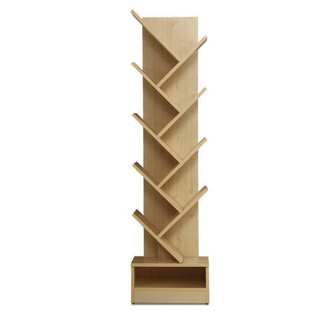Artiss Natural Tree Bookshelf - 9 Tiers