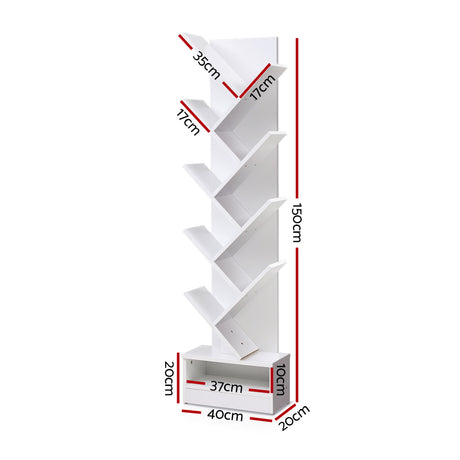 Highgate 9 Tier Bookshelf, White