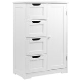 Donovans 4 Drawer Bathroom Storage Cabinet, White image 1