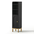 Tantanoola Slim Corner Bathroom Cabinet, Black image 1