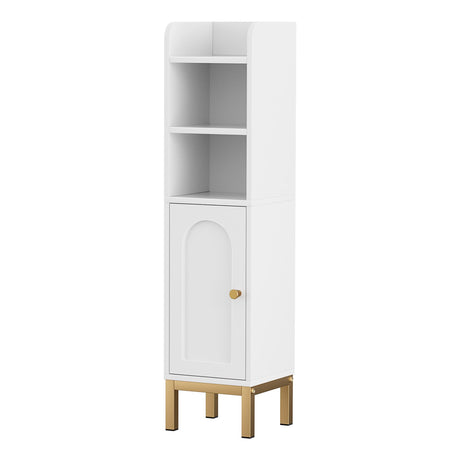 Tantanoola Slim Corner Bathroom Cabinet, White image 1