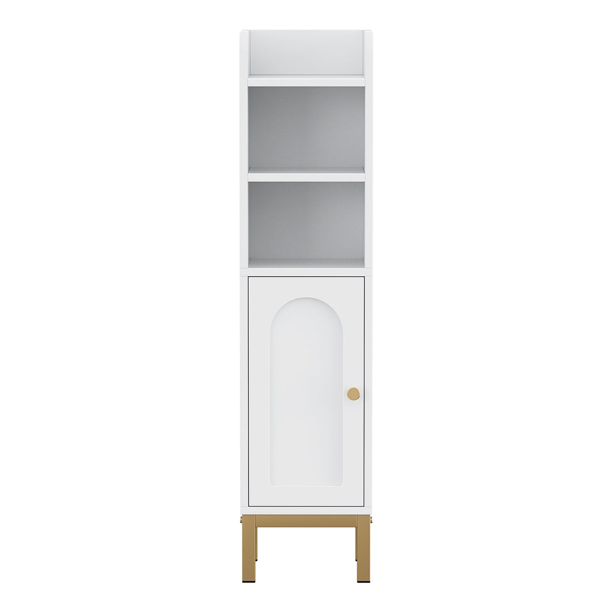 Tantanoola Slim Corner Bathroom Cabinet, White image 3