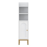Tantanoola Slim Corner Bathroom Cabinet, White image 3