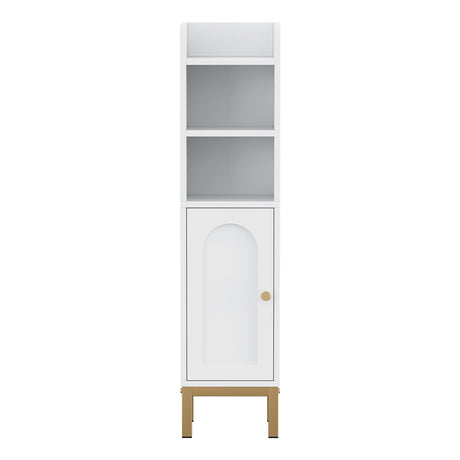 Tantanoola Slim Corner Bathroom Cabinet, White image 3