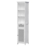 Port MacDonnell Rattan Bathroom Tallboy, White image 2