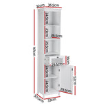 Port MacDonnell Rattan Bathroom Tallboy, White 2pcs image 2