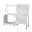 Keezi 3-Tier Kids Bookshelf with Sling-Style Book Racks — White Metal Frame — Allure Home Collections