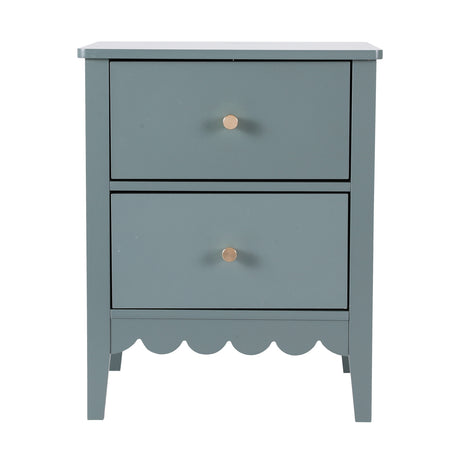 Casuarina 2 Drawer Bedside Table, Green