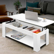 Artiss Lift-Top Coffee Table — White with Hidden Storage — Allure Home Collections