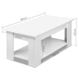 Artiss Lift-Top Coffee Table — White with Hidden Storage — Allure Home Collections