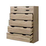Werai 6 Drawer Tallboy, Oak