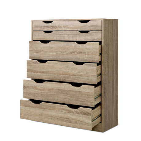 Werai 6 Drawer Tallboy, Oak