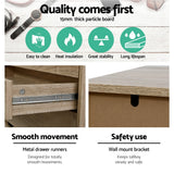 Artiss MYLA 6-Drawer Scandi Tallboy — Woodgrain or Cool White — Allure Home Collections