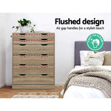 Artiss MYLA 6-Drawer Scandi Tallboy — Woodgrain or Cool White — Allure Home Collections