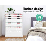 Artiss MYLA 6-Drawer Scandi Tallboy — Woodgrain or Cool White — Allure Home Collections