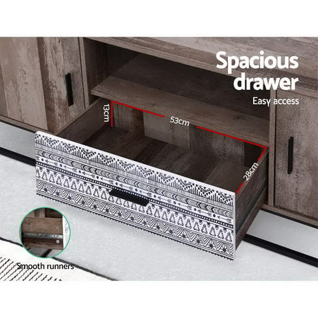 Artiss 180cm Industrial TV Cabinet — E1 Particle Board with Steel Tube Base — Allure Home Collections