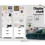 Artiss NANA White Bookshelf with Drawers