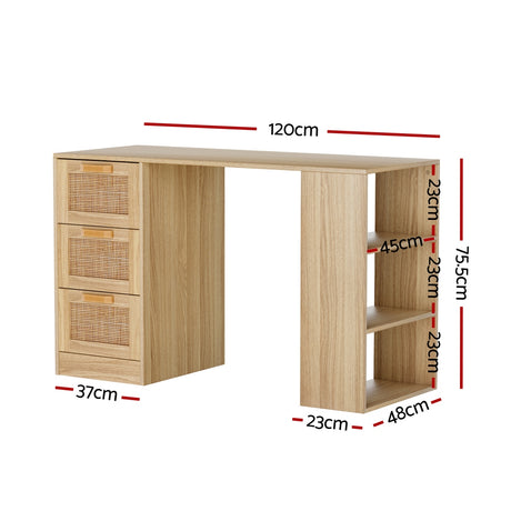 Richardson Computer Desk, Light Wood 120cm view 2