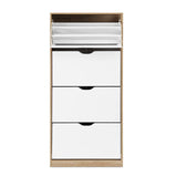 Maroona 4 Tier Shoe Cabinet, White and Wood image 4