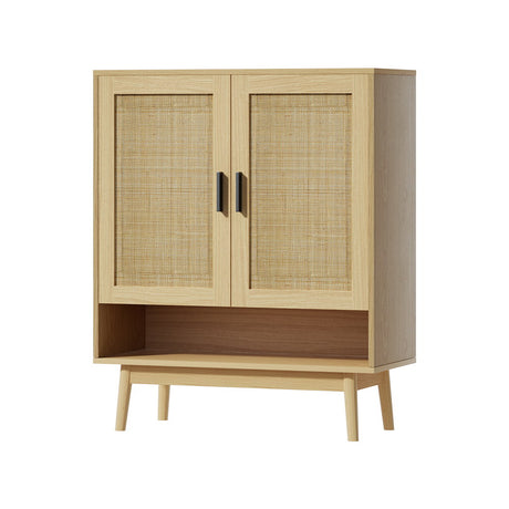 Glenthompson Rattan 5 Tier Shoe Cabinet, Wood image 2