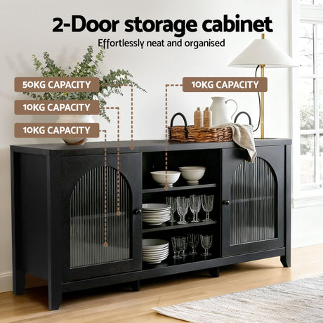 Gol Gol 2 Door Buffet Sideboard, Black