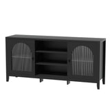 Artiss Black Buffet Sideboard with Shelves and Double Doors — Modern Storage — Allure Home Collections