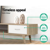 Artiss Gary 180cm Scandinavian TV Cabinet in Oak and White — Allure Home Collections