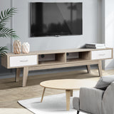 Artiss Gary 180cm Scandinavian TV Cabinet in Oak and White — Allure Home Collections