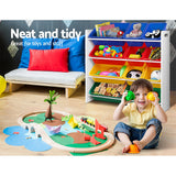 Keezi 4-Tier Toy Storage Shelf with 12 Removable Coloured Bins — Value Pack — Allure Home Collections