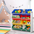 Keezi 4-Tier Toy Storage Shelf with 12 Removable Coloured Bins — Value Pack — Allure Home Collections
