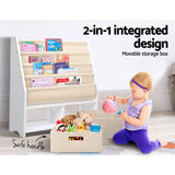 Keezi 4-Tier Kids Bookshelf with Magazine Rack and Drawer — E1 MDF — Allure Home Collections
