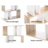 Artiss RITA 5-Tier Bookshelf in White & Oak