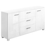 Artiss High Gloss White Buffet Sideboard — Three Drawers, Two Cupboards — Allure Home Collections
