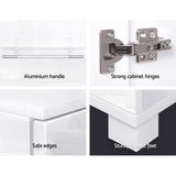Artiss High Gloss White Buffet Sideboard — Three Drawers, Two Cupboards — Allure Home Collections