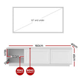Artiss 160cm White TV Unit with Storage Cabinets — Allure Home Collections